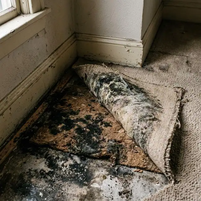 Carpet Mold Removal service example in a Boston property