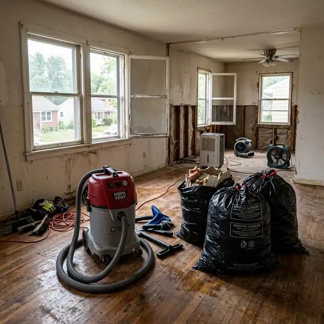 Mold Damage Cleanup service example in a Boston property