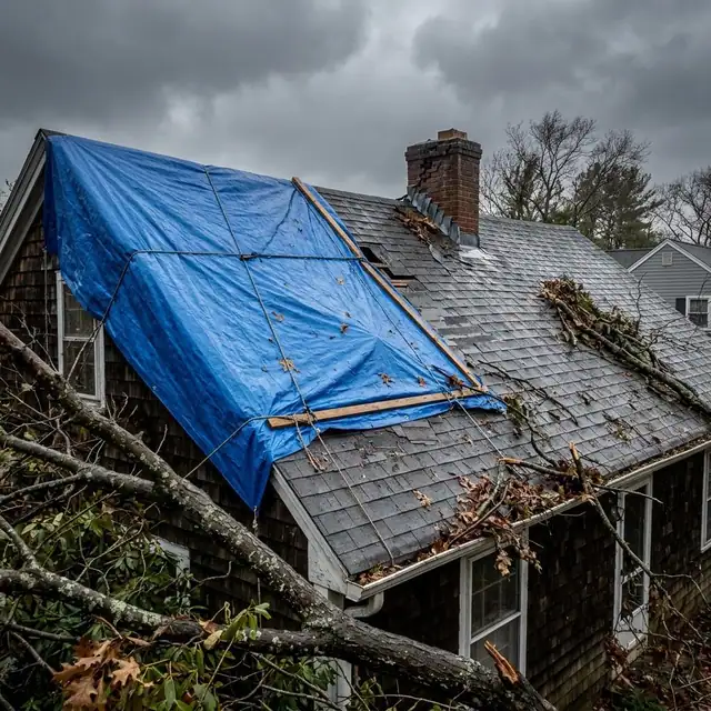Storm Damage Mold Cleanup service example in a Boston property